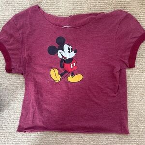 Disney Mickey Mouse Maroon T-Shirt